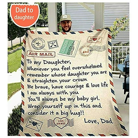 NEWKSTORE Personalized Name Blanket for Dad Father's Day Fleece Blanket He's My Papa Blanket I Love My Papa Blanket Family Name Throw Blanket Papa Blanket Blanket for dad from Daughter Blanket 